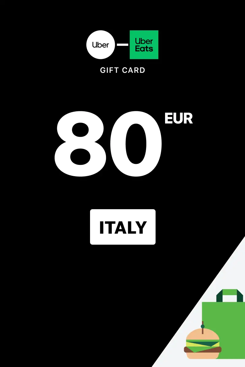 Uber Rides and Uber Eats 80 EUR Gift Card (Italy) - Digital Key