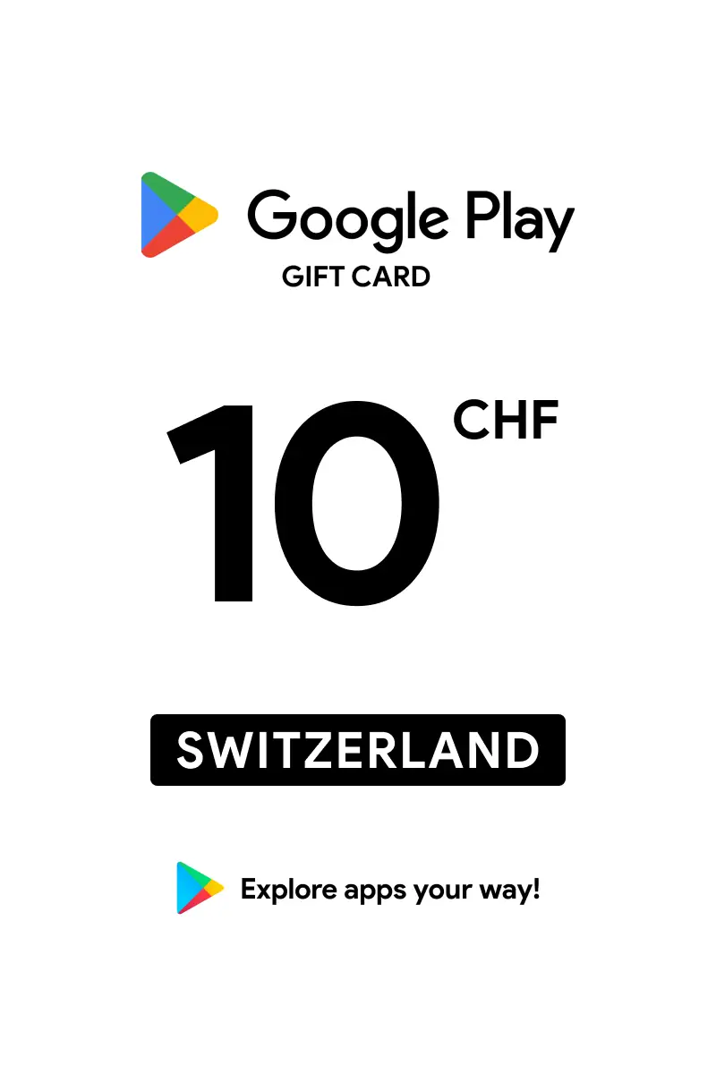 Google Play 10 CHF Gift Card (Switzerland) - Digital Key