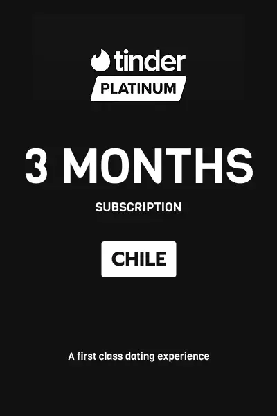 Tinder Platinum 3 Months Subscription (Chile) - Digital Key