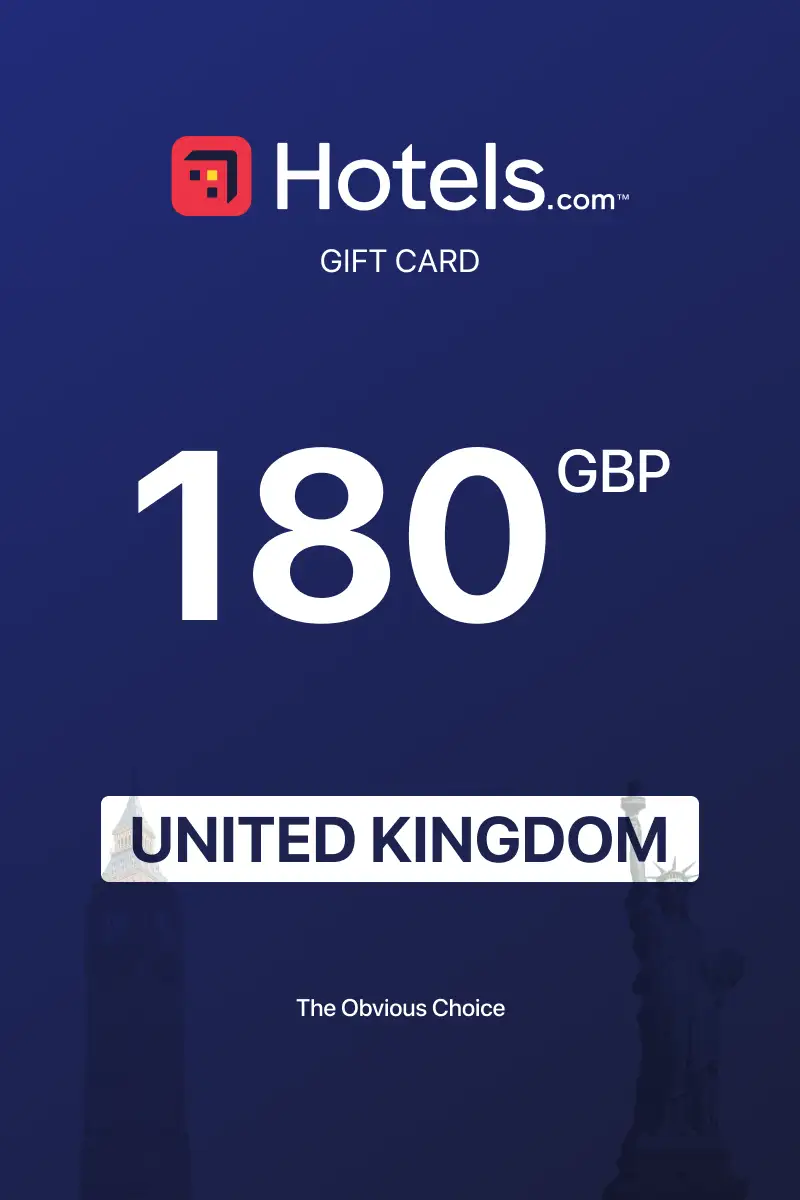 Hotels.com 180 GBP Gift Card (United Kingdom) - Digital Key