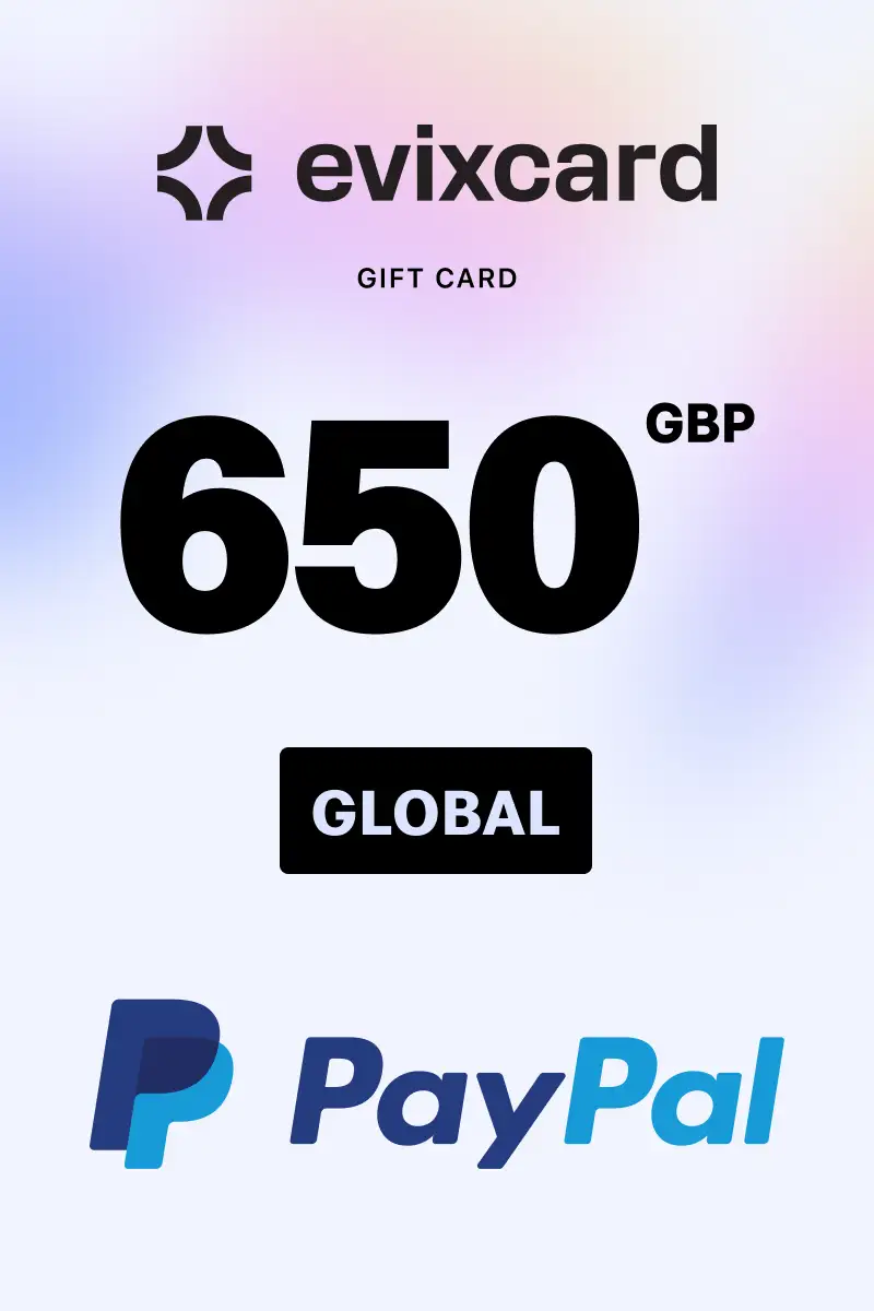 EvixCard PayPal 650 GBP Gift Card (Global) - Digital Key