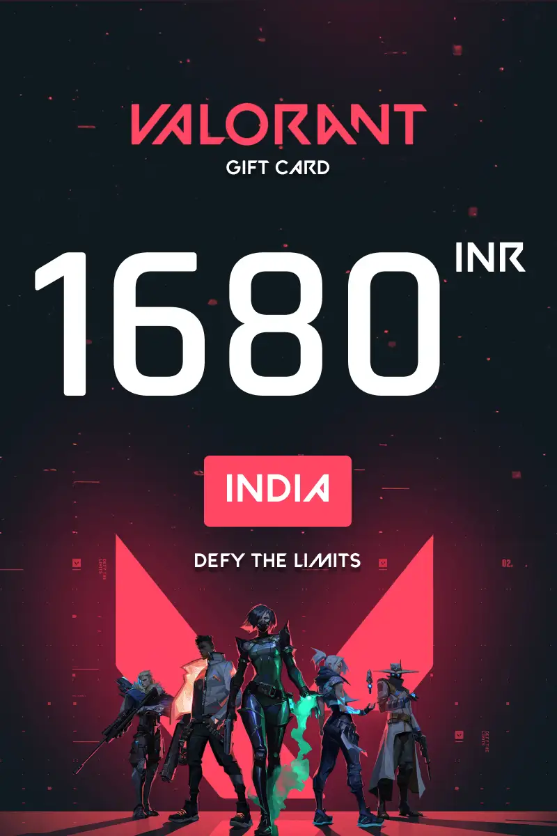 Valorant 1680 INR Gift Card (India) - Digital Key