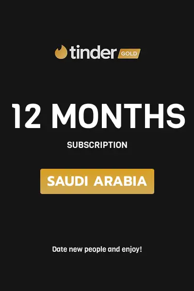 Tinder Gold 12 Months Subscription (Saudi Arabia) - Digital Key
