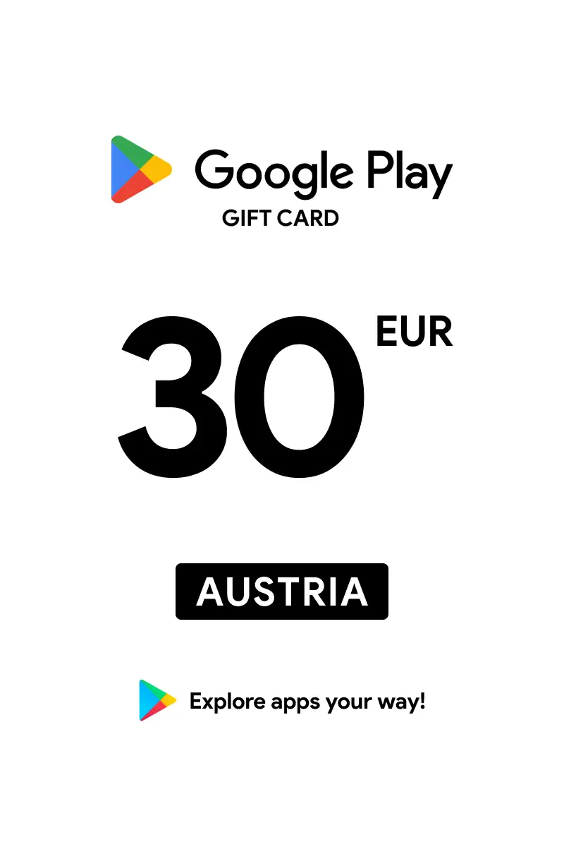 Google Play 30 EUR Gift Card (Austria) - Digital Key