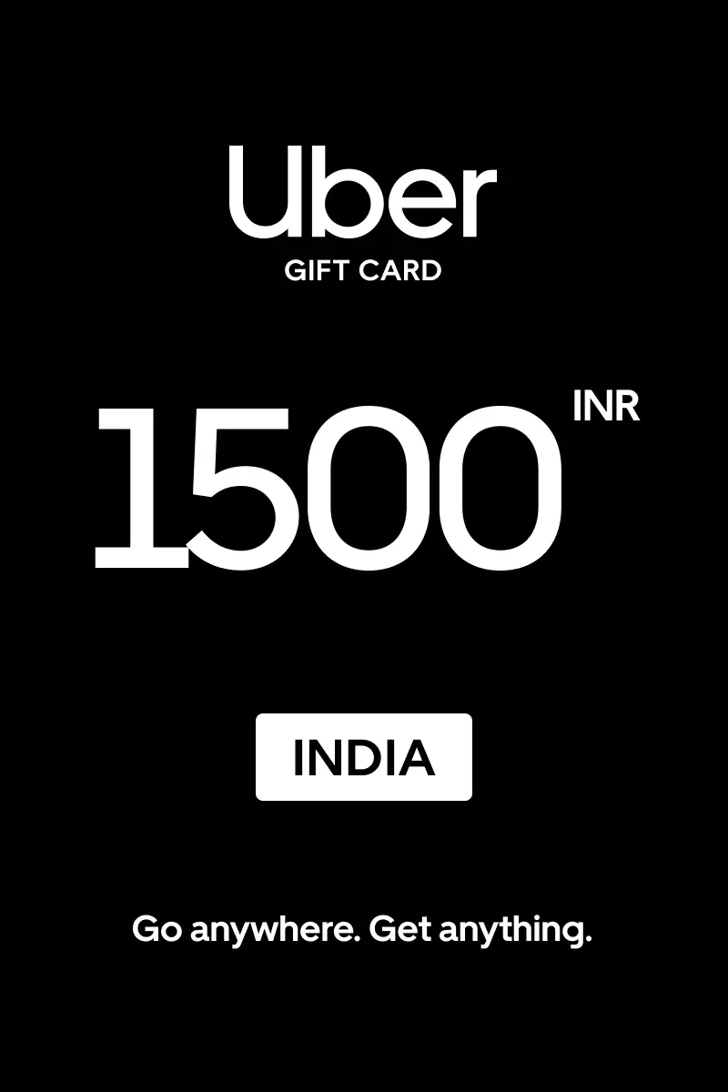 Uber 1500 INR Gift Card (India) - Digital Key