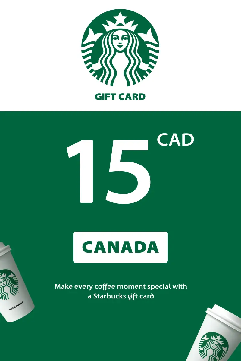 Starbucks 15 CAD Gift Card (Canada) - Digital Key