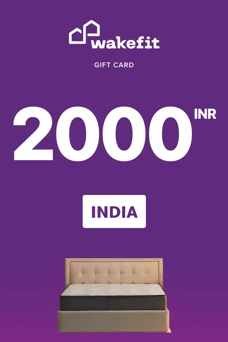 Wakefit 2000 INR Gift Card (INDIA) - Digital Key