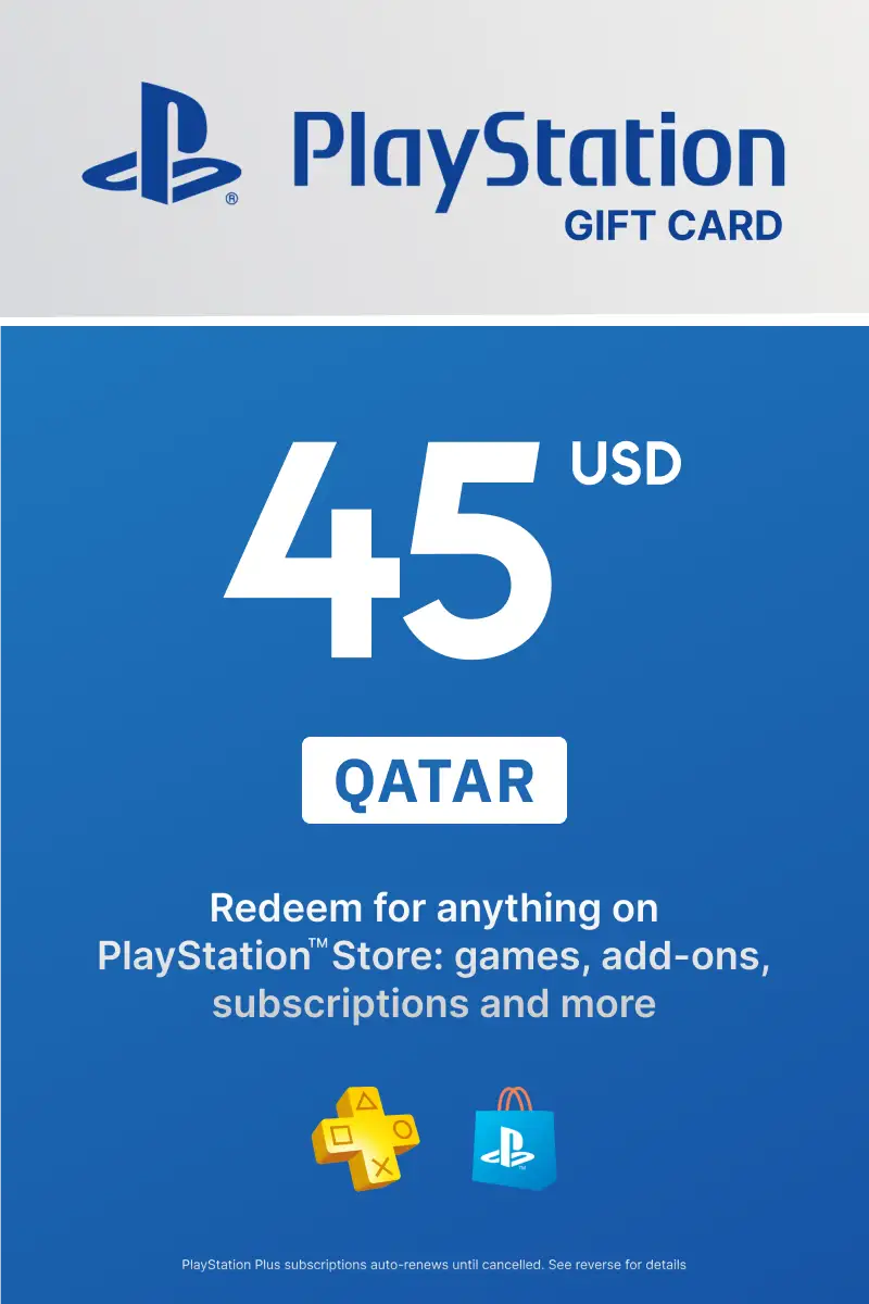 PlayStation Store 45 USD Gift Card (Qatar) - Digital Key