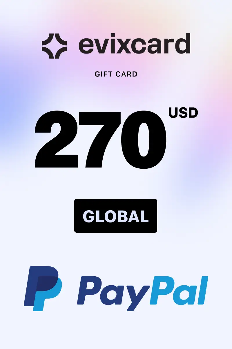EvixCard PayPal 270 USD Gift Card (Global) - Digital Key