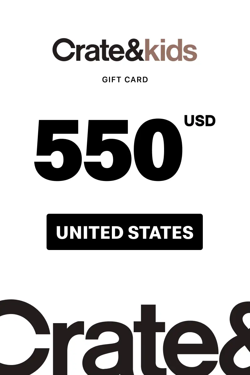 Crate and Kids 550 USD Gift Card (United States) - Digital Key