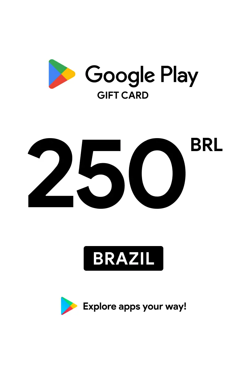 Google Play 250 BRL Gift Card (Brazil) - Digital Key