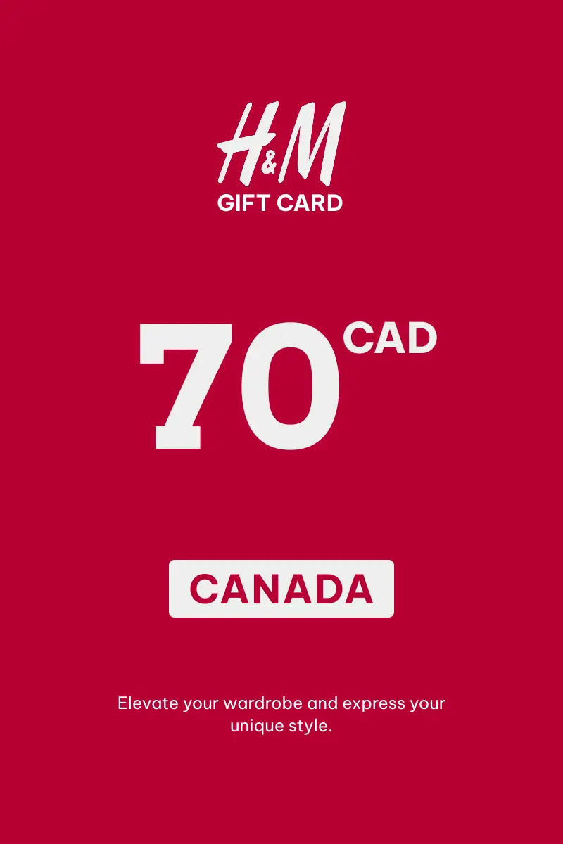HandM 70 CAD Gift Card (Canada) - Digital Key
