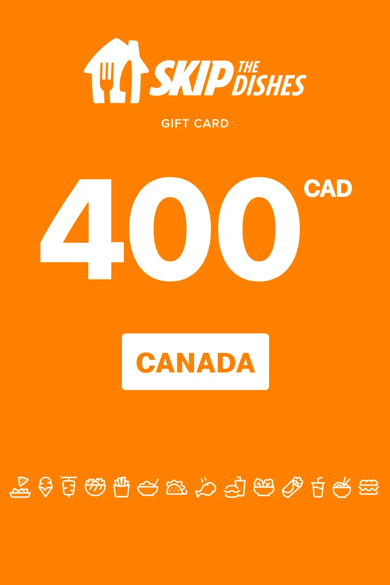 SkipTheDishes 400 CAD Gift Card (Canada) - Digital Key