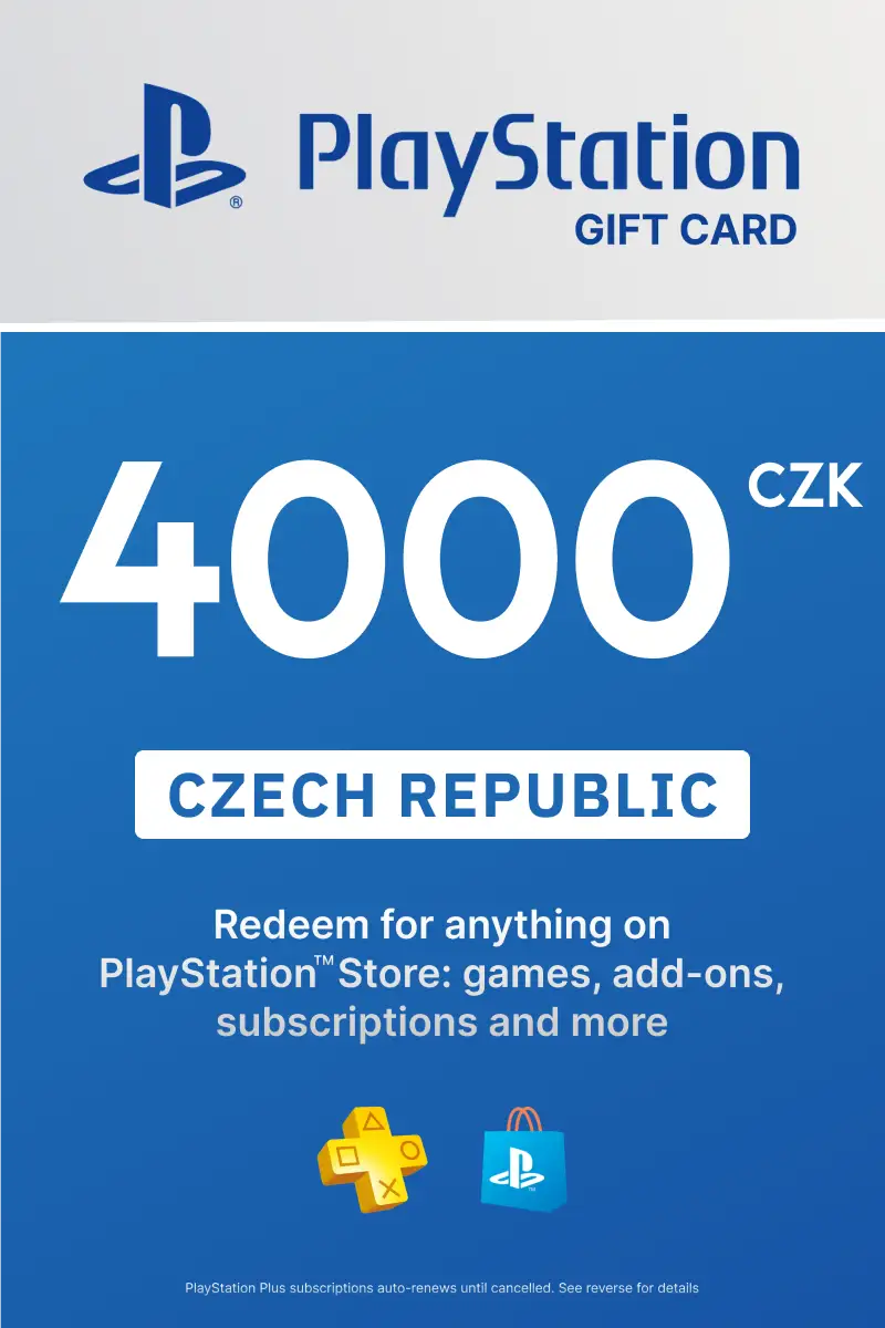 PlayStation Store 4000 CZK Gift Card (Czech Republic) - Digital Key
