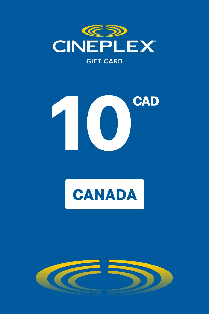 Cineplex 10 CAD Gift Card (Canada) - Digital Key