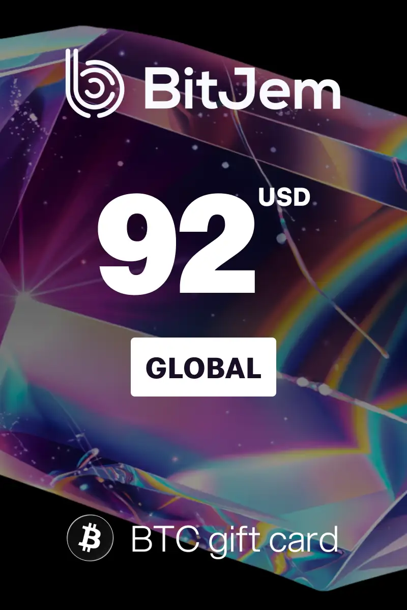 BitJem (BTC) 92 USD Crypto Gift Card (Global) - Digital Key
