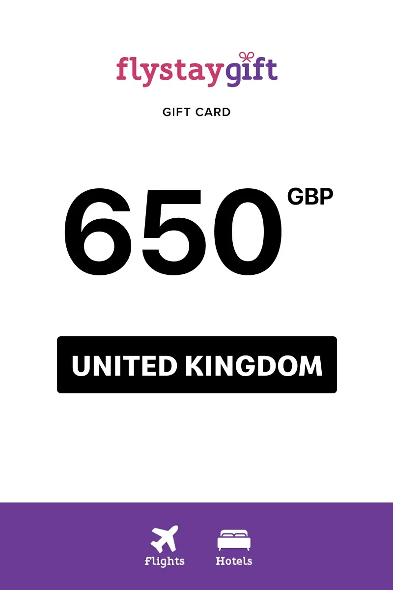 Flystay Gift 650 GBP Gift Card (United Kingdom) - Digital Key