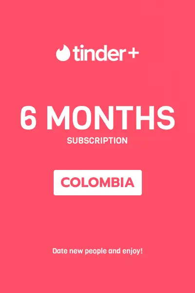 Tinder Plus - 6 Months Subscription (Colombia) - Digital Key