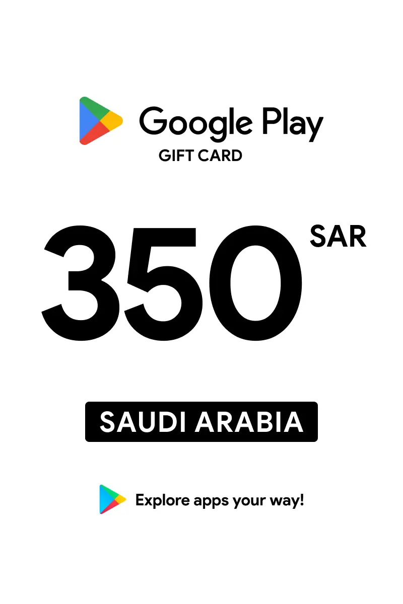 Google Play 350 SAR Gift Card (Saudi Arabia) - Digital Key