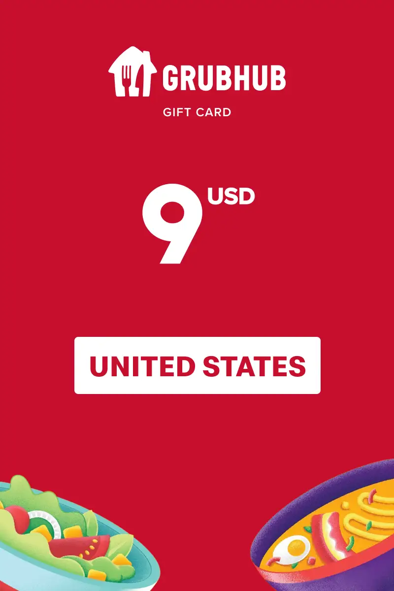 GrubHub 9 USD Gift Card (United States) - Digital Key