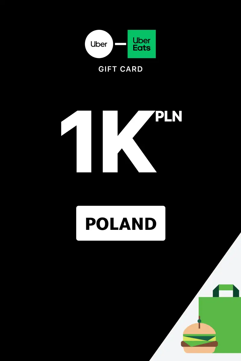 Uber Rides and Uber Eats 1000 PLN Gift Card (Poland) - Digital Key