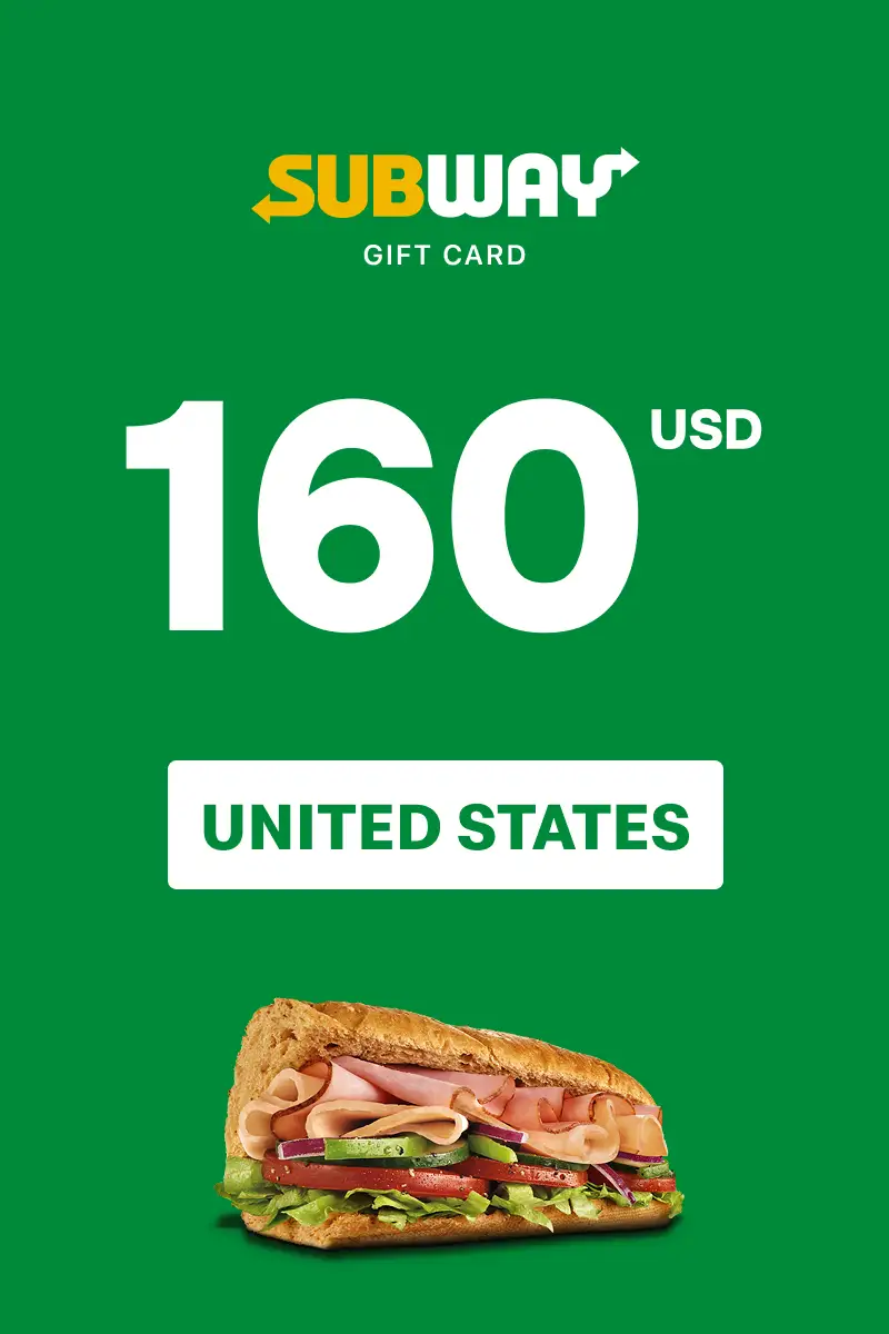 Subway 160 USD Gift Card (United States) - Digital Key