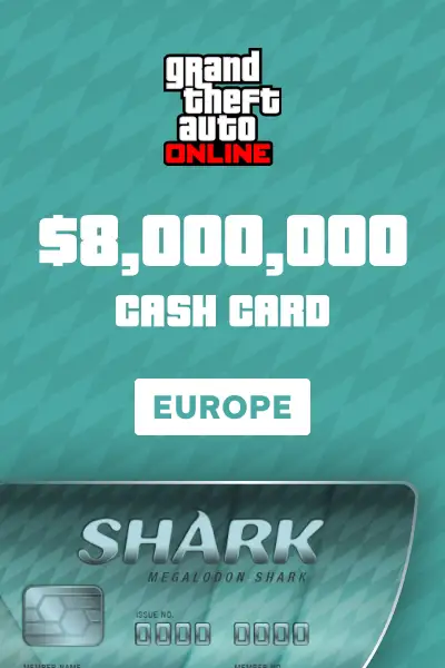 Grand Theft Auto Online Megalodon Shark Cash Card $8,000,000 (Europe) (PC) - Rockstar - Digital Key