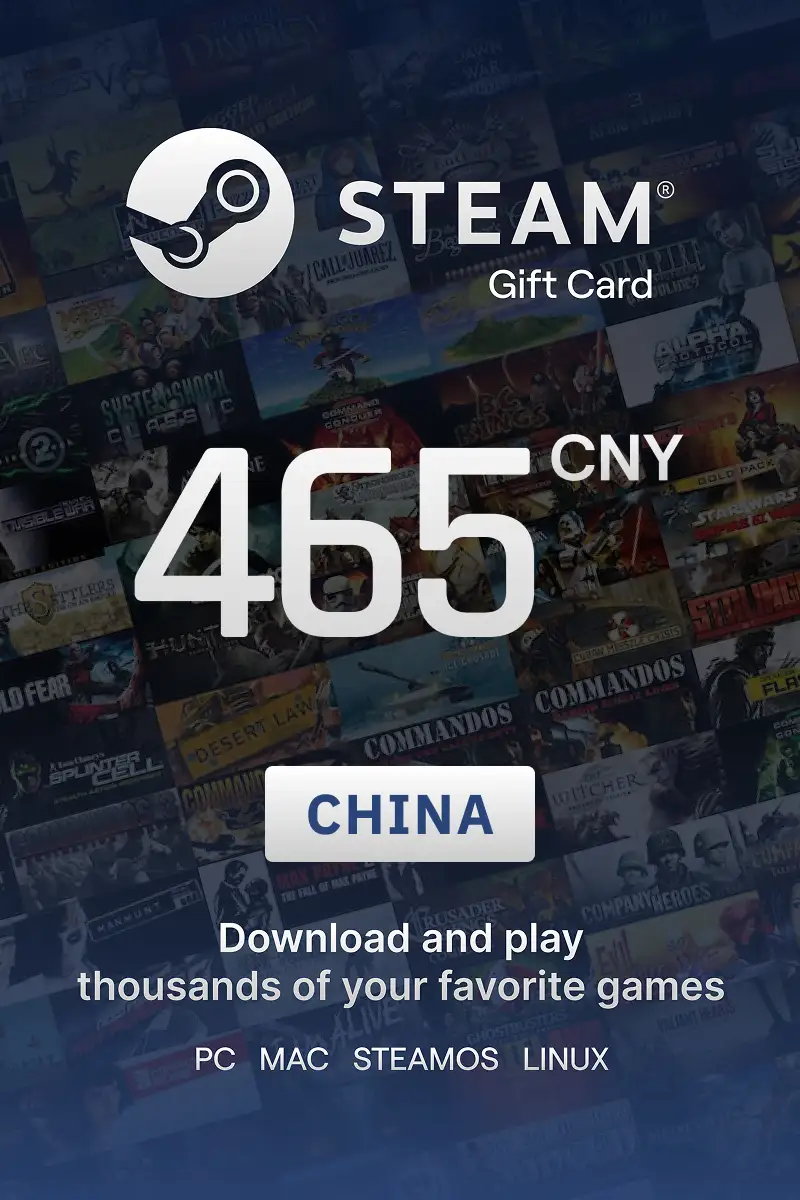 Steam Wallet 465 CNY Gift Card (China) - Digital Key