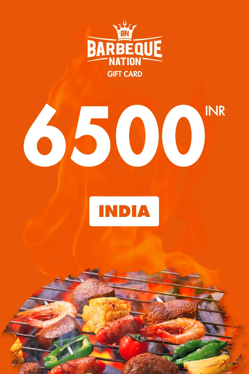 Barbeque Nation 6500 INR Gift Card (India) - Digital Key