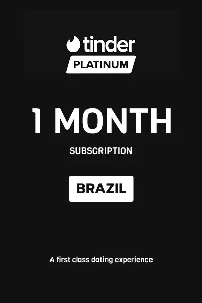 Tinder Platinum 1 Month Subscription (Brazil) - Digital Key
