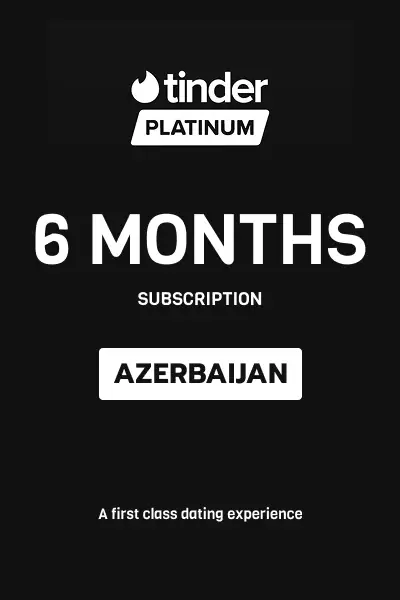 Tinder Platinum 6 Months Subscription (Azerbaijan) - Digital Key