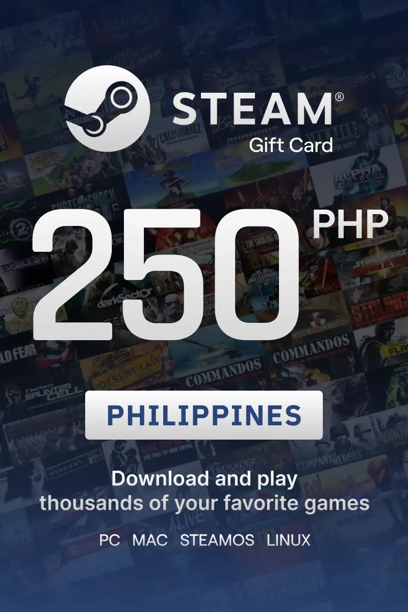 Steam Wallet 250 PHP Gift Card (Philippines) - Digital Key