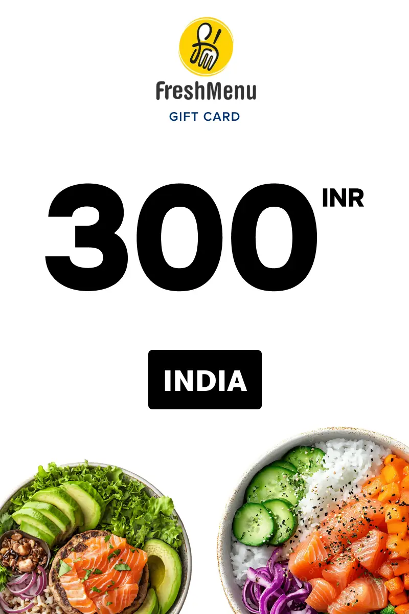 Fresh Menu 300 INR Gift Card (India) - Digital Key