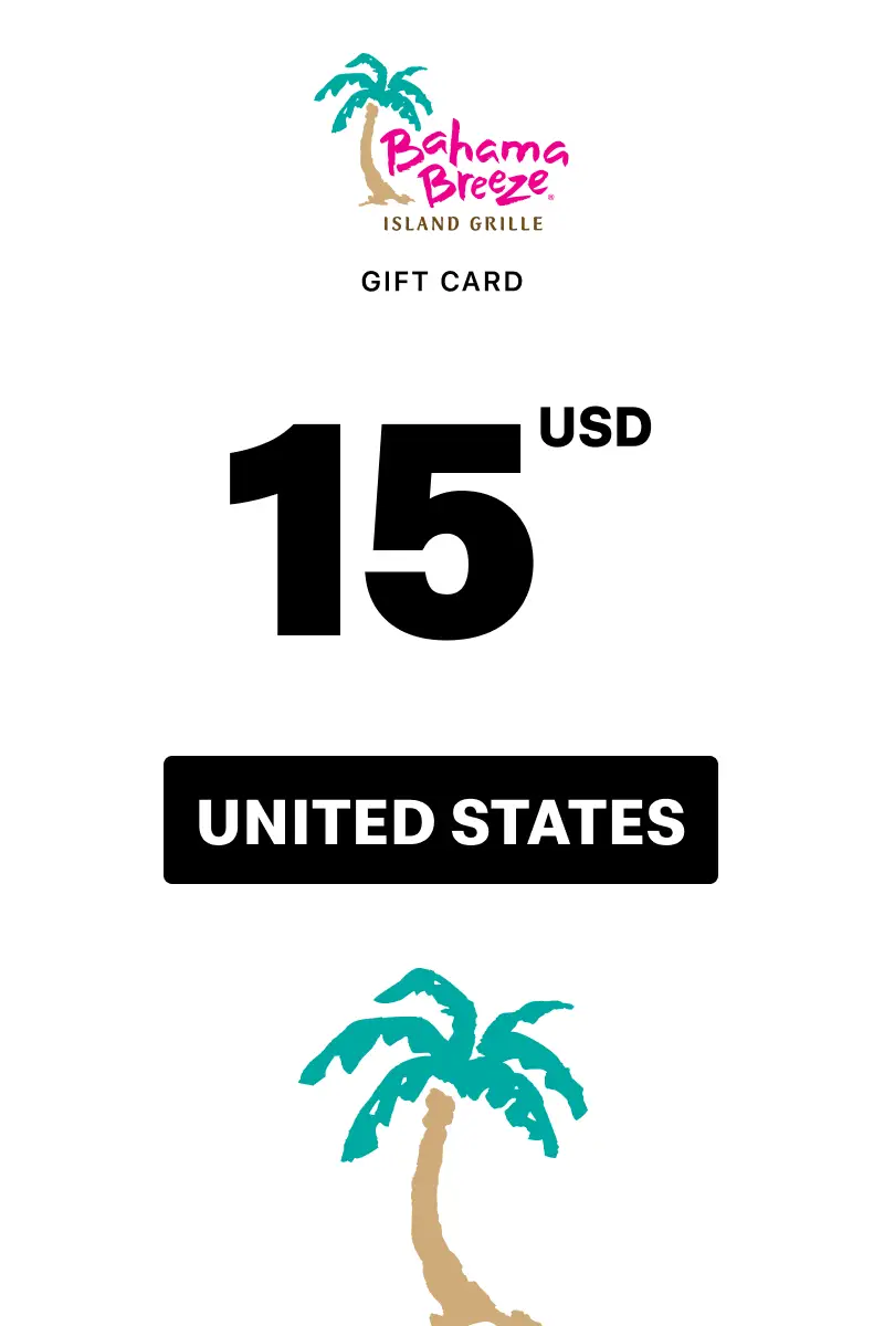 Bahama Breeze 15 USD Gift Card (United States) - Digital Key