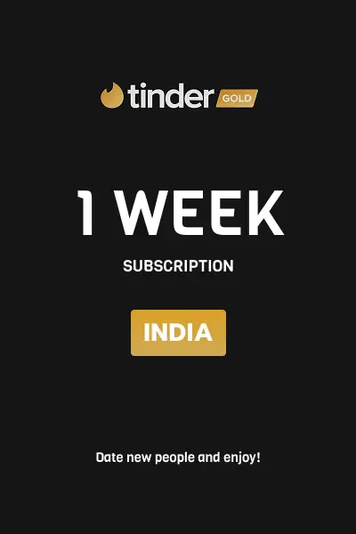 Tinder Gold 1 Week Subscription (India) - Digital Key