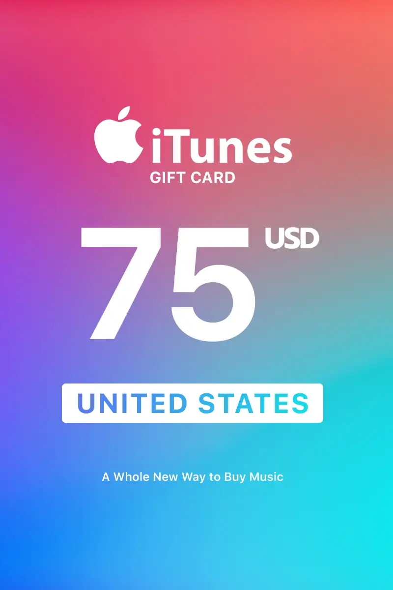 Apple iTunes 75 USD Gift Card (United States) - Digital Key