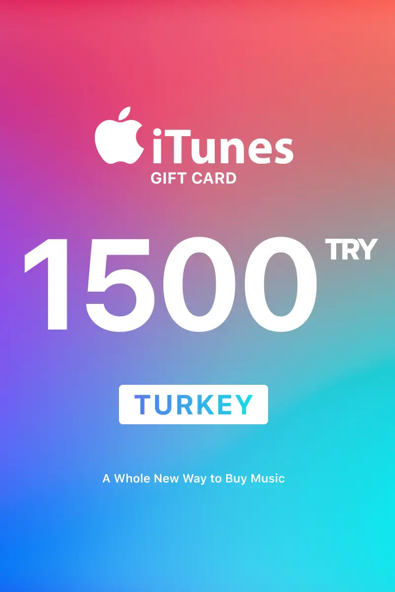 Apple iTunes 1500 TRY Gift Card (Turkey) - Digital Key