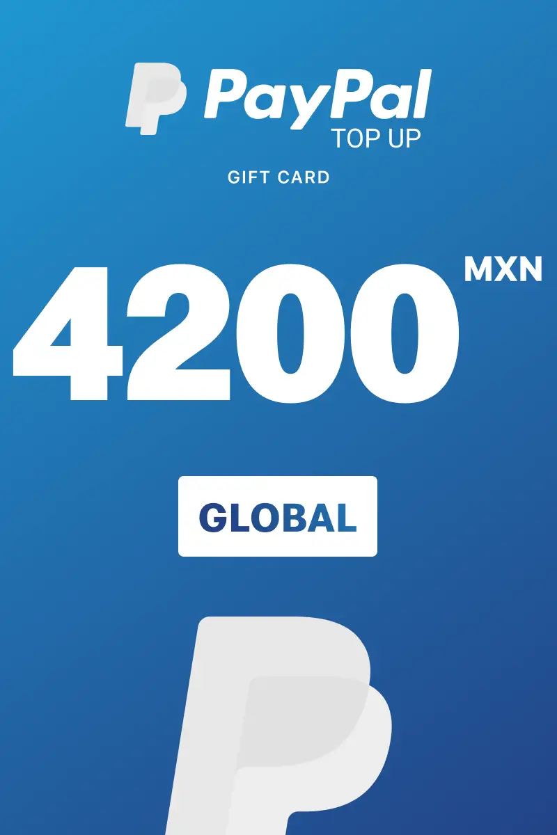 PayPal Instant Top Up 4200 MXN Gift Card (Global) - Digital Key