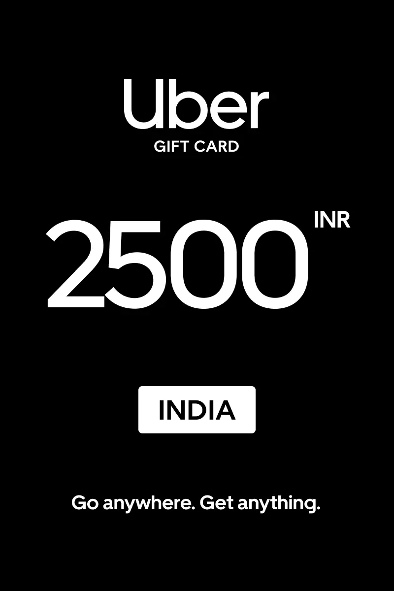 Uber 2500 INR Gift Card (India) - Digital Key