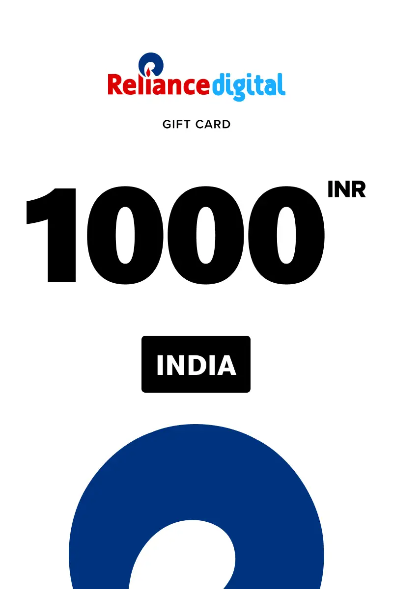 Reliance Digital 1000 INR Gift Card (India) - Digital Key