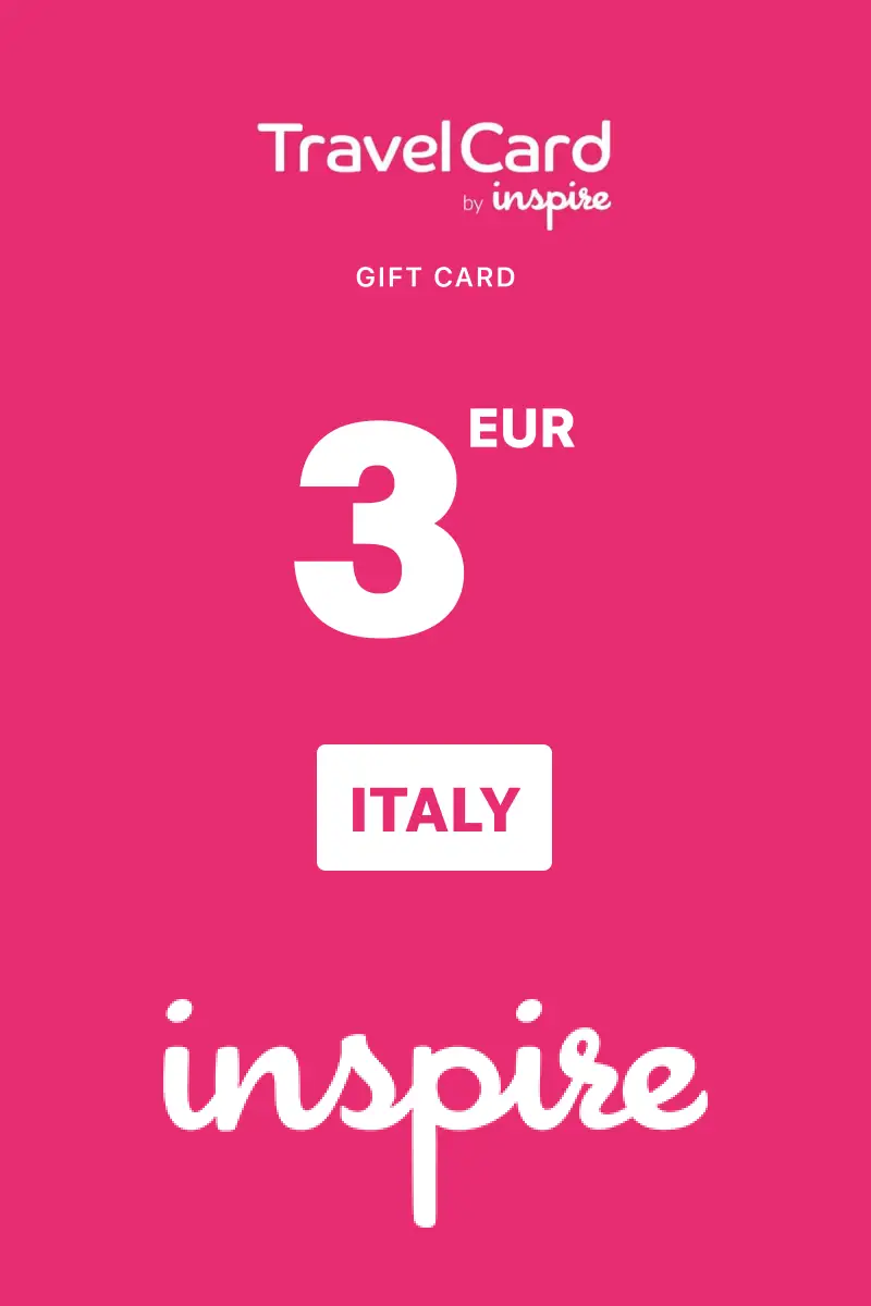 TravelCard by Inspire 3 EUR Gift Card (Italy) - Digital Key