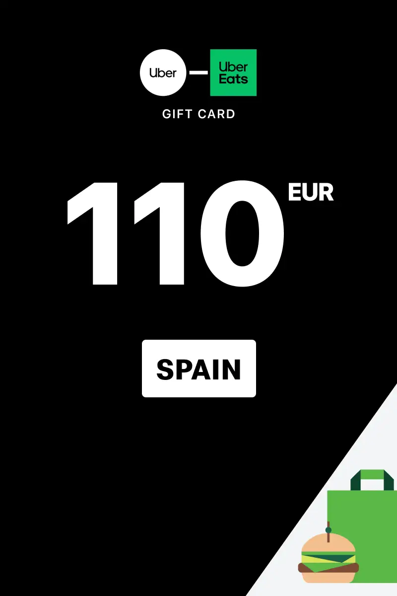 Uber Rides and Uber Eats 110 EUR Gift Card (Spain) - Digital Key