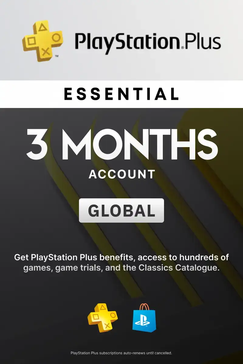 PlayStation Plus Essential 3 Months Membership Global  PSN Account