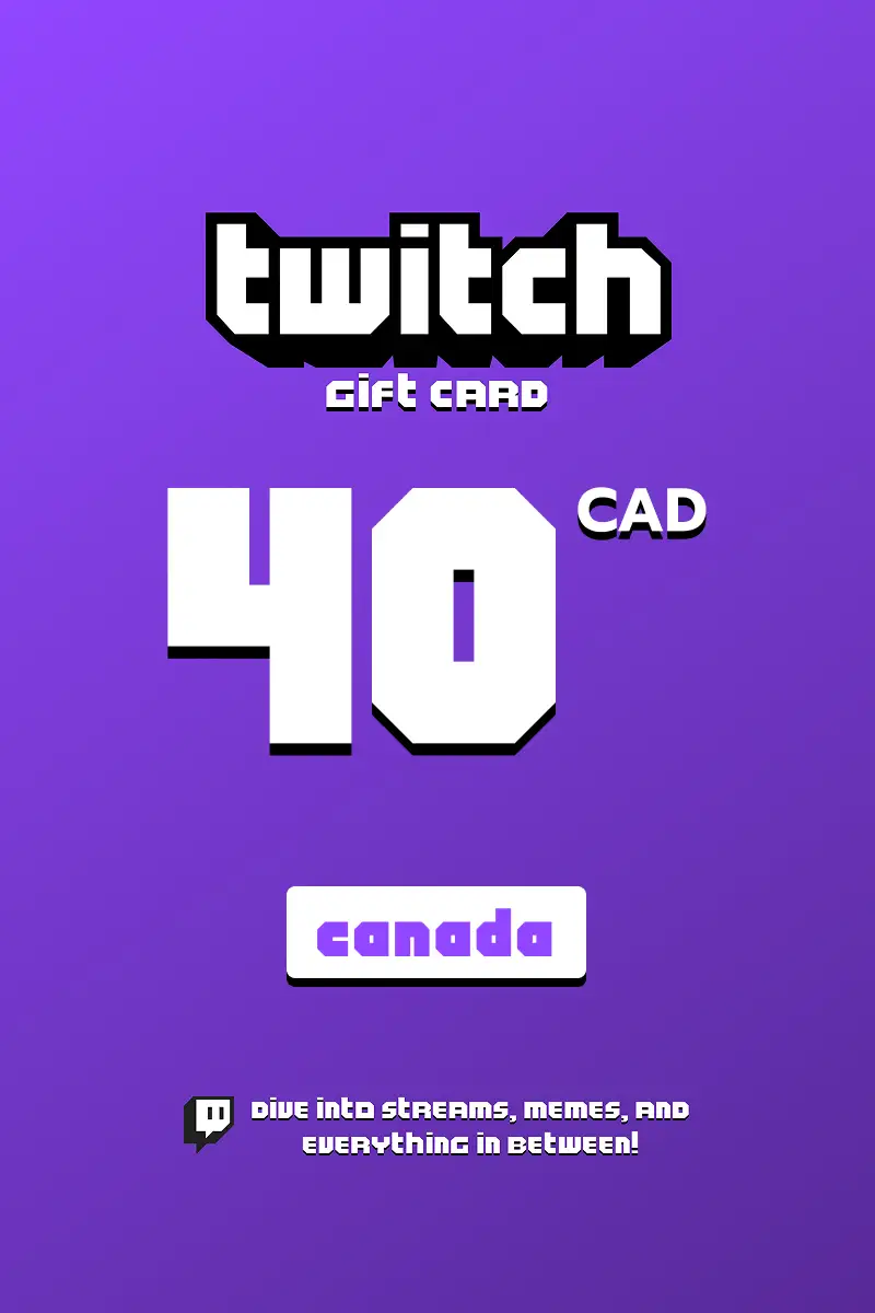 Twitch 40 CAD Gift Card (Canada) - Digital Key