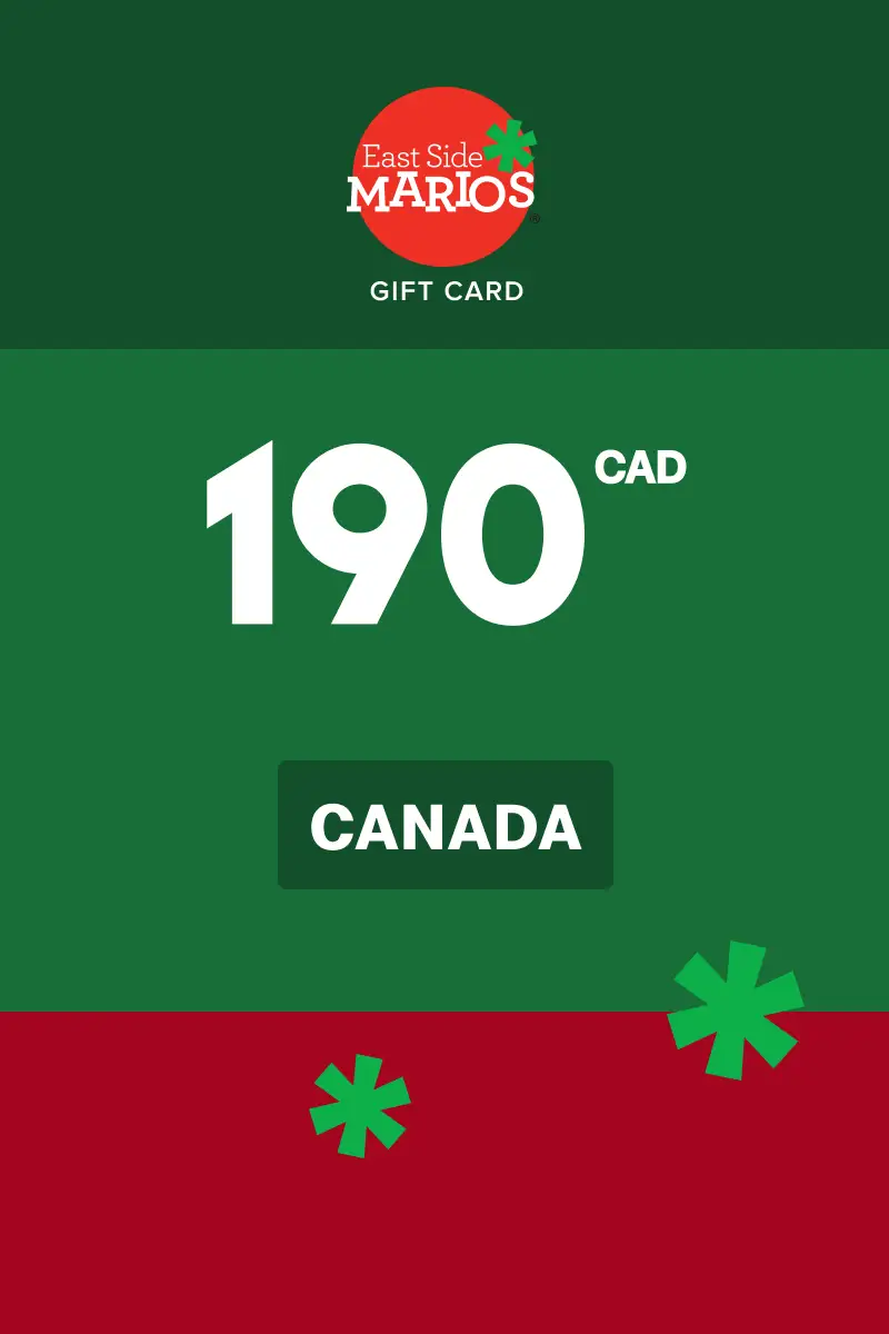 East Side Mario's 190 CAD Gift Card (Canada) - Digital Key