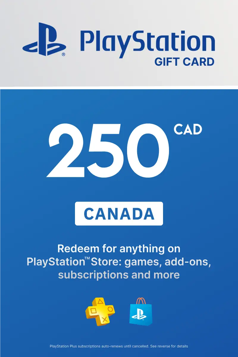 PlayStation Store 250 CAD Gift Card (Canada) - Digital Key