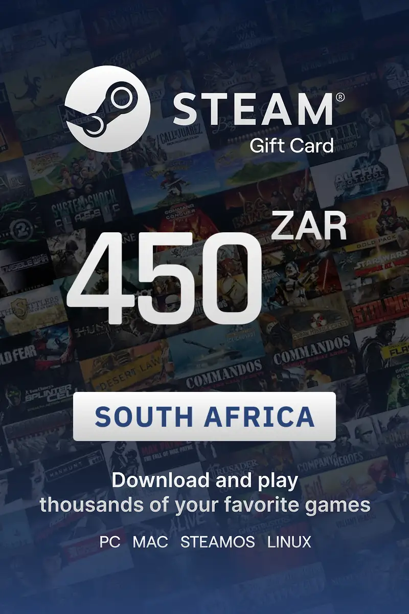 Steam Wallet 450 ZAR Gift Card (South Africa) - Digital Key
