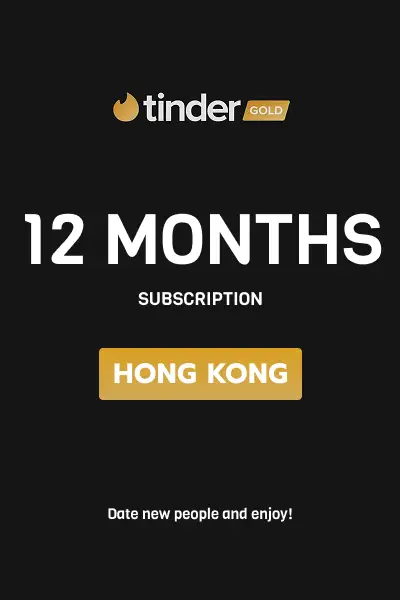 Tinder Gold 12 Months Subscription (Hong Kong) - Digital Key