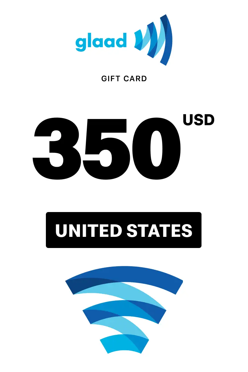 GLAAD 350 USD Gift Card (United States) - Digital Key