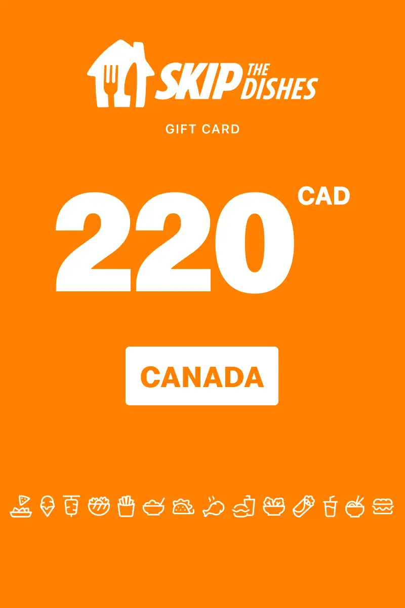 SkipTheDishes 220 CAD Gift Card (Canada) - Digital Key